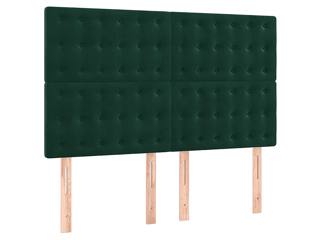 Hoofdbord donkergroen 144x5x118/128 cm fluweel