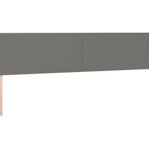 Hoofdborden 180x5x78/88 cm stof donkergrijs