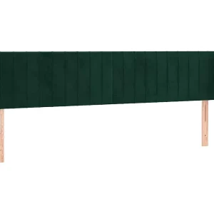 Hoofdbord met randen 183x23x78/88 cm fluweel donkergroen Hoofdbord met randen 183x23x78/88 cm fluweel donkergroen