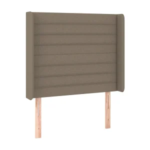 Hoofdbord met randen 93x16x118/128 cm stof taupe Hoofdbord met randen 93x16x118/128 cm stof taupe