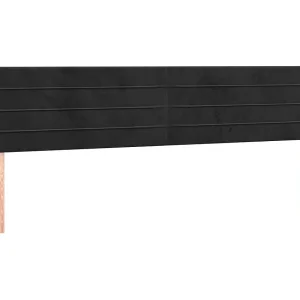 Hoofdborden 200x5x78/88 cm fluweel zwart