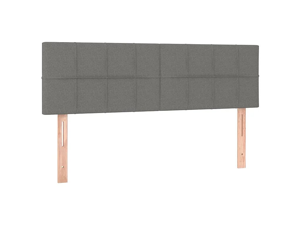 Hoofdborden 144x5x78/88 cm stof donkergrijs