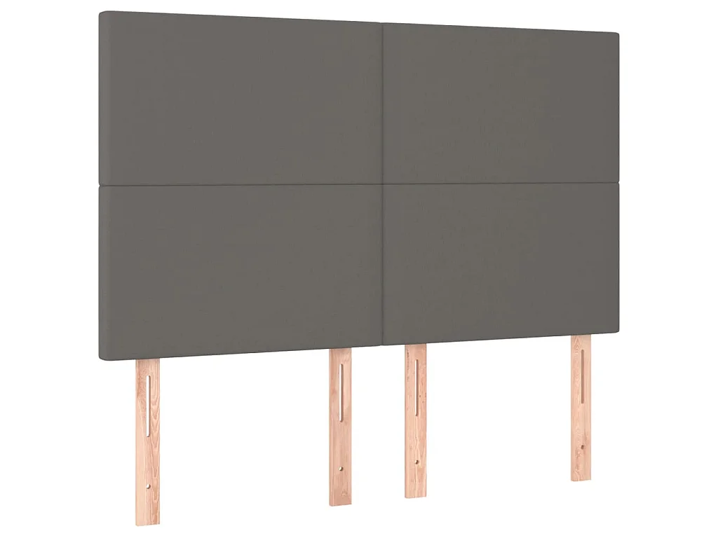 Hoofdbord grijs 144x5x118/128 cm kunstleer