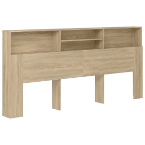 Hoofdbordkast 220x19x103,5 cm sonoma eikenkleurig
