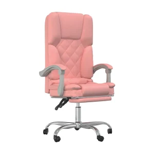 Kantoorstoel massage verstelbaar kunstleer roze Kantoorstoel massage verstelbaar kunstleer roze