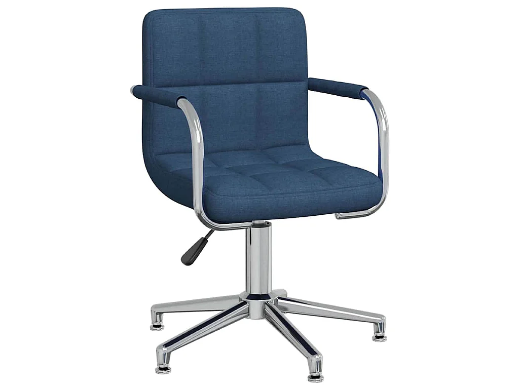 Kantoorstoel draaibaar stof blauw
