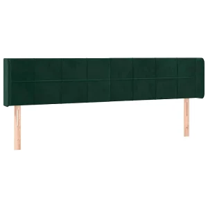 Hoofdbord met randen 183x16x78/88 cm fluweel donkergroen Hoofdbord met randen 183x16x78/88 cm fluweel donkergroen