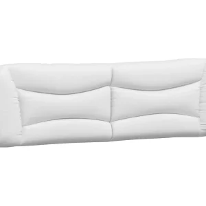 Hoofdbordkussen "Hvar" 180 cm kunstleer wit Hoofdbordkussen "Hvar" 180 cm kunstleer wit
