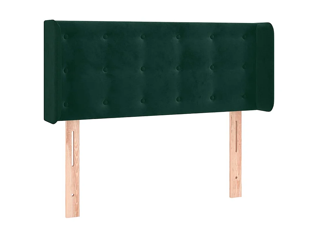 Hoofdbord met randen 93x16x78/88 cm fluweel donkergroen