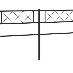 Vervangend hoofdbord 160 cm metaal zwart Vervangend hoofdbord 160 cm metaal zwart