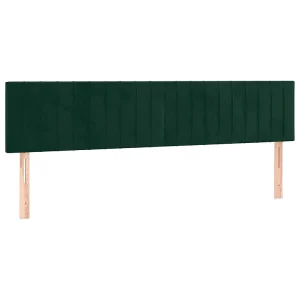 Hoofdborden 160x5x78/88 cm fluweel donkergroen Hoofdborden 160x5x78/88 cm fluweel donkergroen