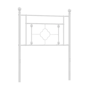 Vervangend hoofdbord 75 cm metaal wit