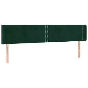 Hoofdbord met randen 183x16x78/88 cm fluweel donkergroen Hoofdbord met randen 183x16x78/88 cm fluweel donkergroen