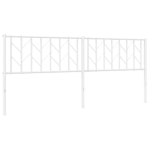 Vervangend hoofdbord 200 cm metaal wit Vervangend hoofdbord 200 cm metaal wit