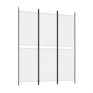 Kamerscherm met 3 panelen 150×180 cm stof wit Kamerscherm met 3 panelen 150×180 cm stof wit