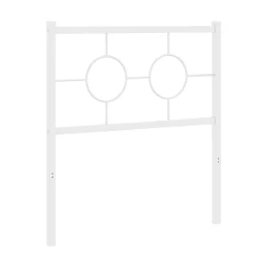 Vervangend hoofdbord 75 cm metaal wit