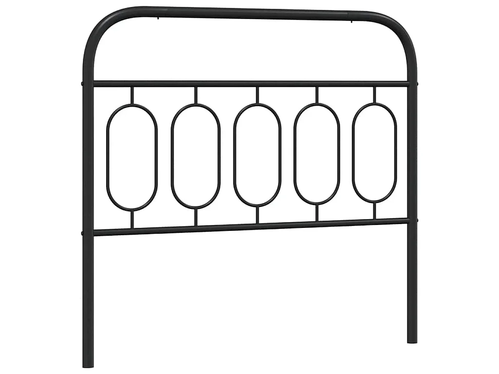 Vervangend hoofdbord 100 cm metaal zwart