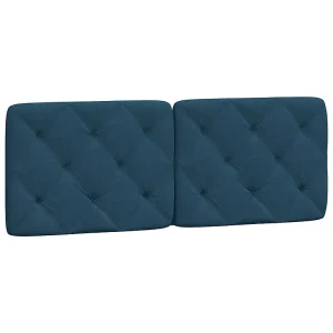 Hoofdbordkussen 140 cm fluweel blauw Hoofdbordkussen 140 cm fluweel blauw