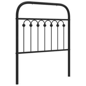 Vervangend hoofdbord 80 cm metaal zwart
