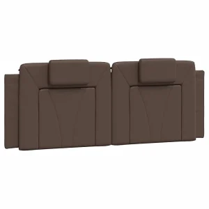 Hoofdbordkussen "Viana" 140 cm kunstleer bruin Hoofdbordkussen "Viana" 140 cm kunstleer bruin
