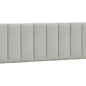 Hoofdbordkussen "Hanko" 140 cm velvet lichtgrijs Hoofdbordkussen "Hanko" 140 cm velvet lichtgrijs