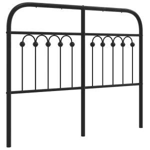 Vervangend hoofdbord 120 cm metaal zwart Vervangend hoofdbord 120 cm metaal zwart