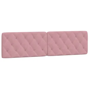 Hoofdbordkussen 200 cm fluweel roze Hoofdbordkussen 200 cm fluweel roze