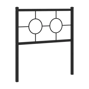 Vervangend hoofdbord 75 cm metaal zwart