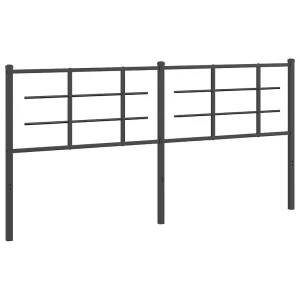 Vervangend hoofdbord 180 cm metaal zwart Vervangend hoofdbord 180 cm metaal zwart