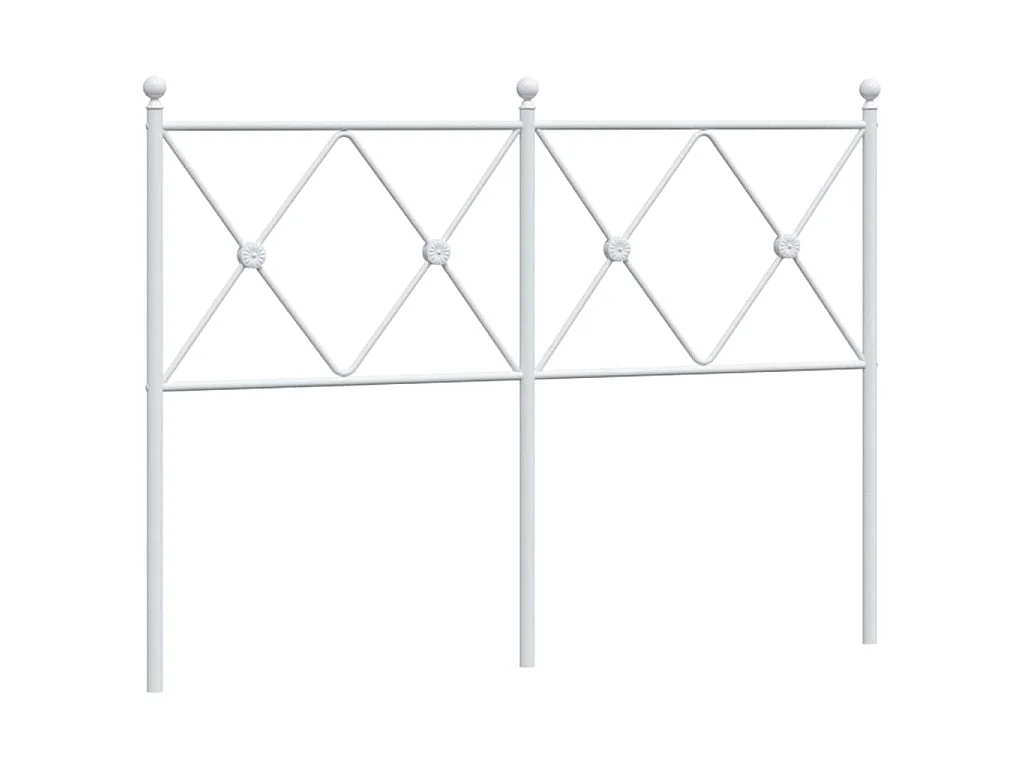 Vervangend hoofdbord 120 cm metaal wit