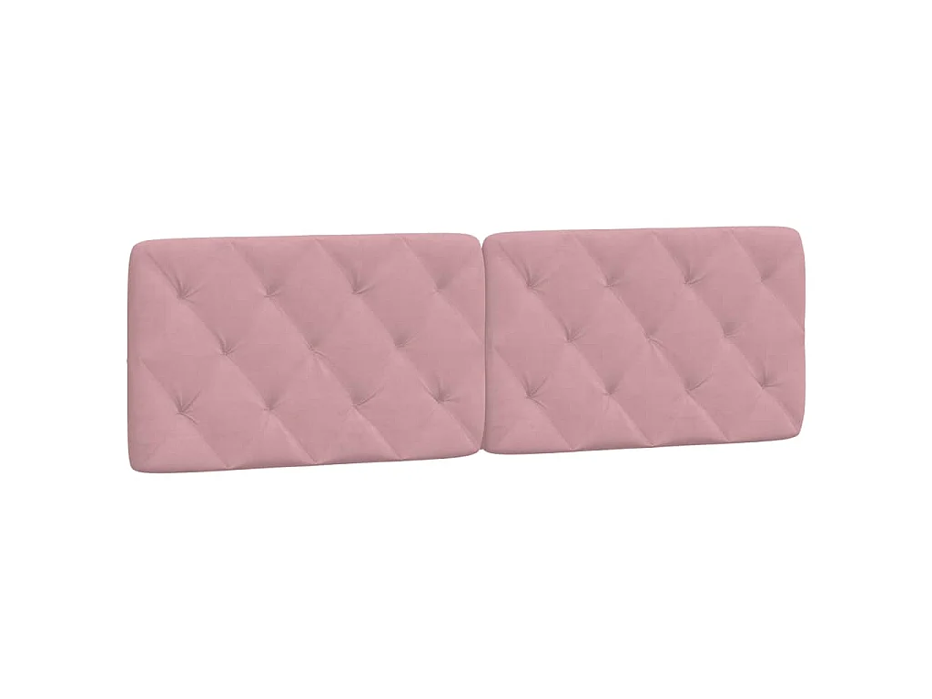 Hoofdbordkussen 160 cm fluweel roze