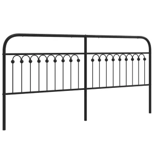Vervangend hoofdbord 200 cm metaal zwart Vervangend hoofdbord 200 cm metaal zwart