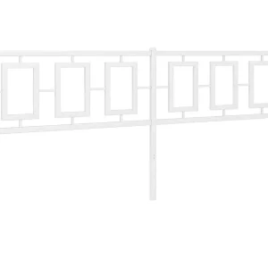 Vervangend hoofdbord 193 cm metaal wit