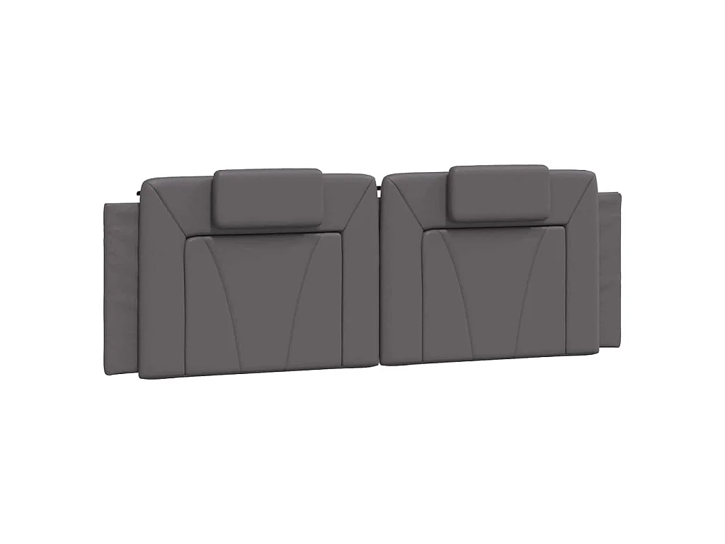 Hoofdbordkussen "Viana" 160 cm kunstleer grijs