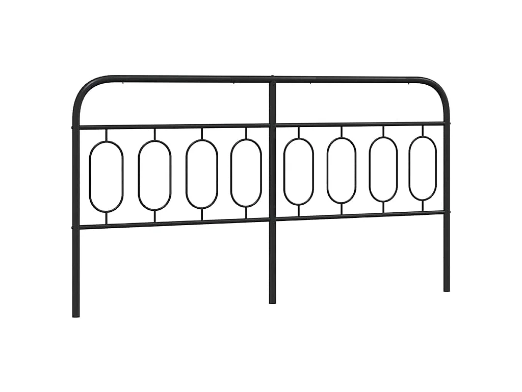 Vervangend hoofdbord 160 cm metaal zwart