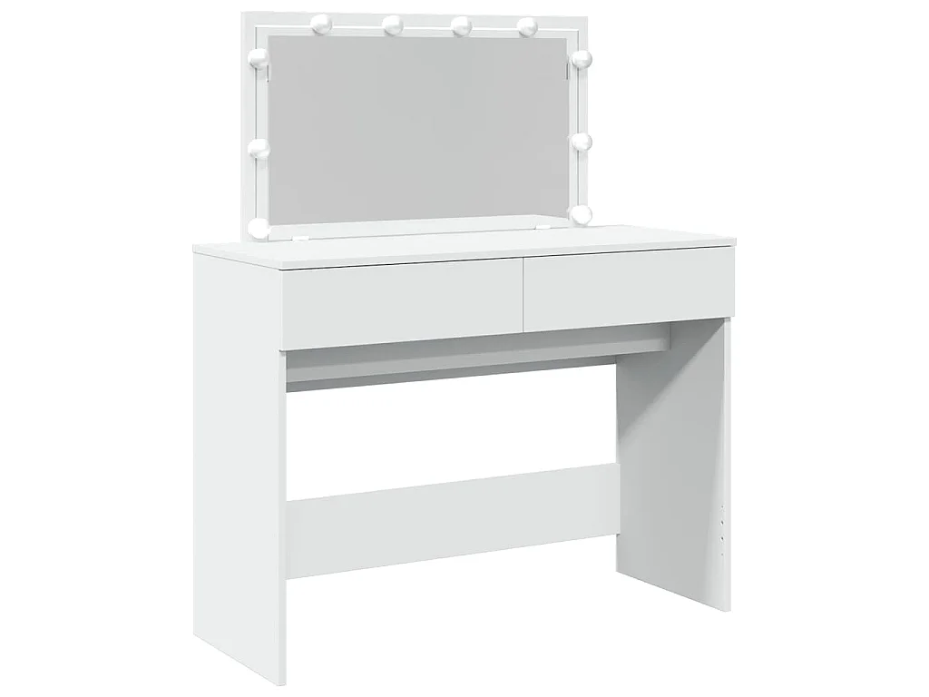 Kaptafel met LED-verlichting 100x40x120 cm wit