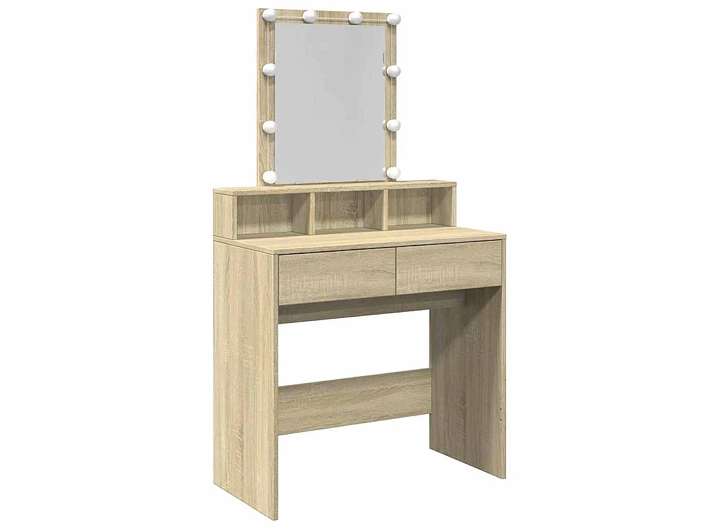 Kaptafel met LED 80x41x144,5 cm sonoma eikenkleurig