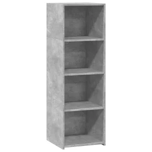 Hoge kast 40x41x124 cm bewerkt hout betongrijs Hoge kast 40x41x124 cm bewerkt hout betongrijs