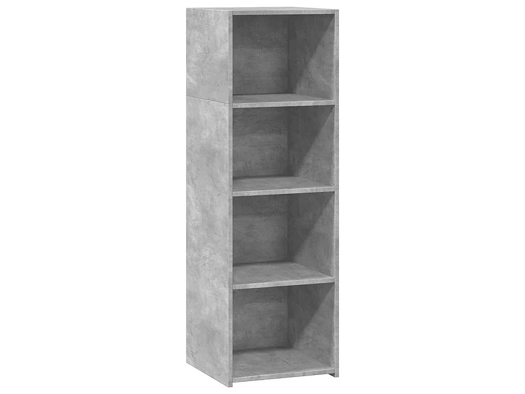 Hoge kast 40x41x124 cm bewerkt hout betongrijs