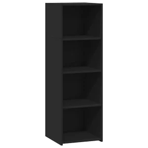 Hoge kast 40x41x124 cm bewerkt hout zwart Hoge kast 40x41x124 cm bewerkt hout zwart