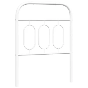 Vervangend hoofdbord 75 cm metaal wit