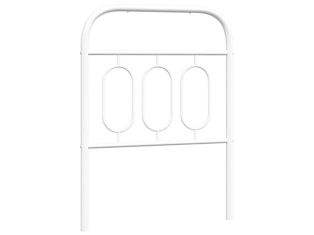 Vervangend hoofdbord 75 cm metaal wit