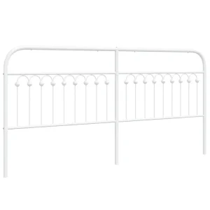 Vervangend hoofdbord 193 cm metaal wit