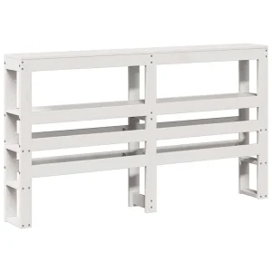 Hoofdbord met schappen 150 cm massief grenenhout wit Hoofdbord met schappen 150 cm massief grenenhout wit