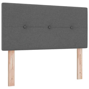 in hoogte verstelbaar hoofdbord Donkergrijs 90 cm Stof