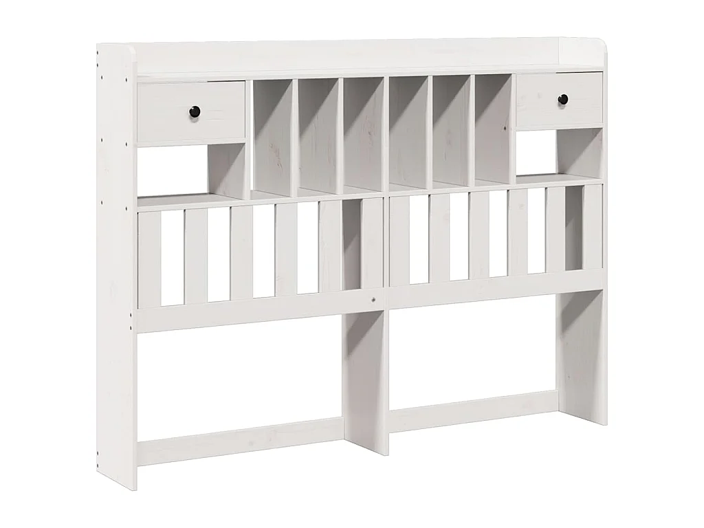Hoofdbord met opbergruimte 140 cm massief grenenhout wit