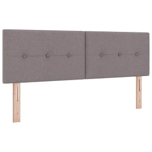 in hoogte verstelbaar hoofdbord Taupe 160 cm Stof
