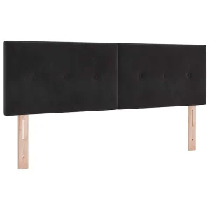 Hoofdbord Zwart 144 cm Fluweel Hoofdbord Zwart 144 cm Fluweel