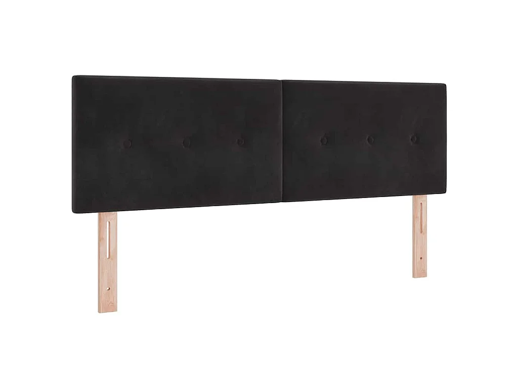 Hoofdbord Zwart 144 cm Fluweel