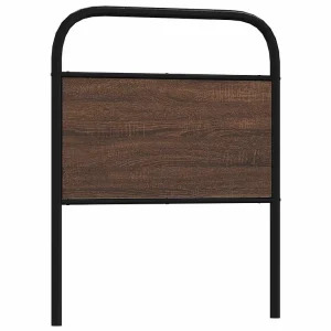 Vervangend hoofdbord 75 cm bewerkt hout en staal bruin eikenkleurig Vervangend hoofdbord 75 cm bewerkt hout en staal bruin eikenkleurig